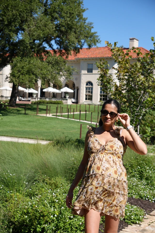 Mital in the estate grounds
