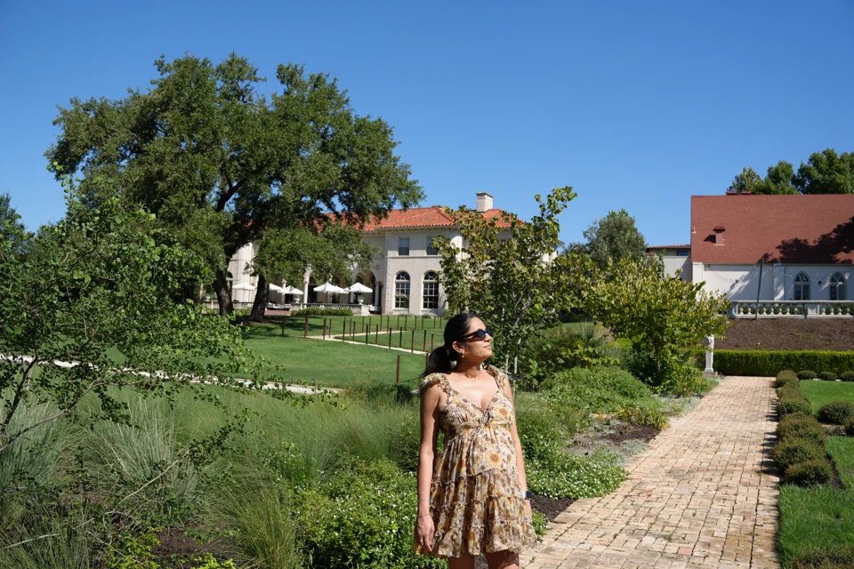 Mital beneath the garden trees