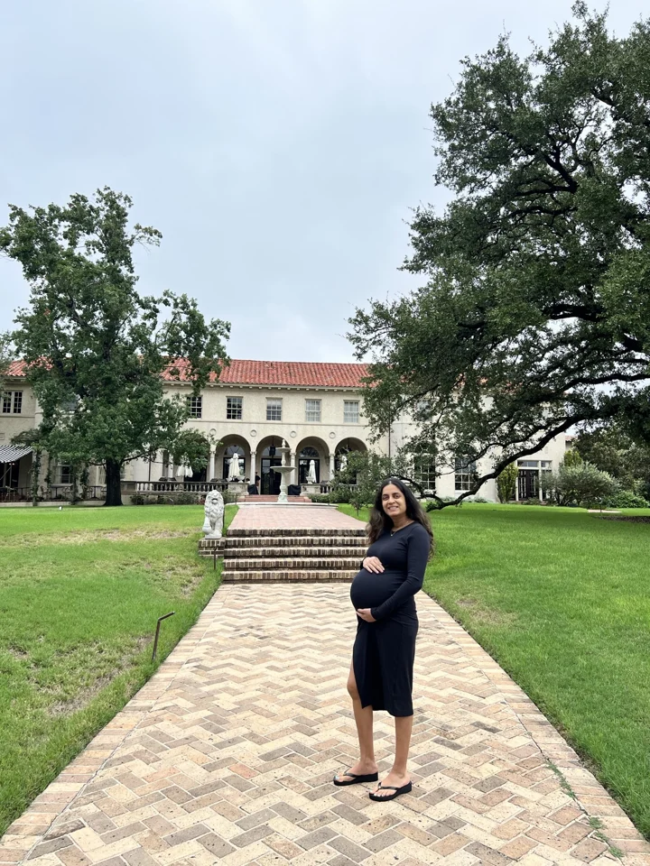 Mital in the formal gardens