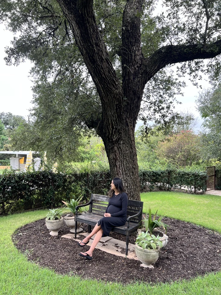 Mital beneath the garden trees
